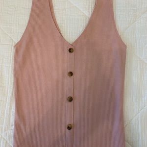 Buttoned V-Neck Tank Top